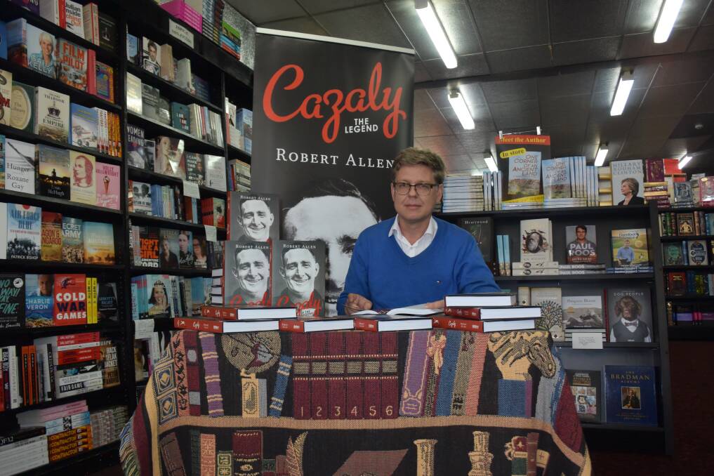 UP THERE CAZALY: Robert Allen wants people to know more about the life of one of football's greatest treasures. Picture: Stefan Boscia