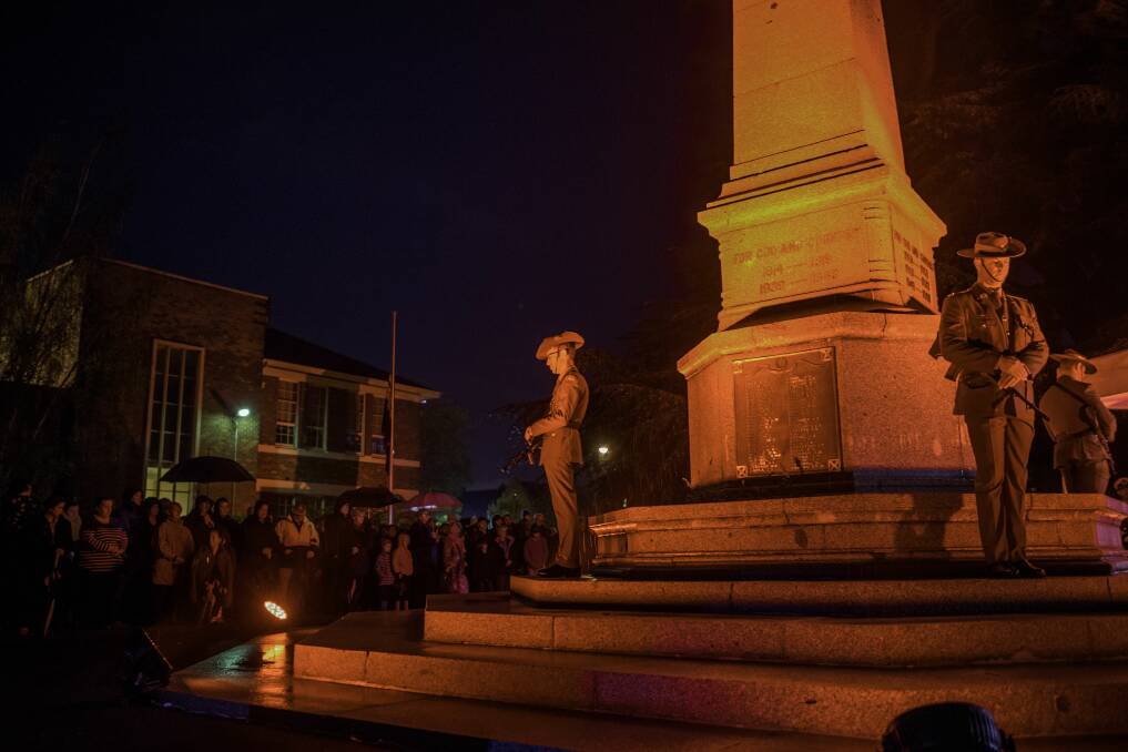 VIGIL: Last year's Launceston dawn service. Fifty scouts will stand guard at the cenotaph in the leadup to the 2018 dawn service. Picture: Scott Gelston