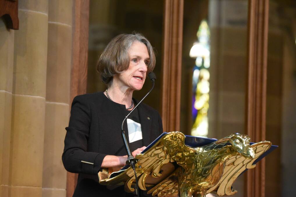 SPEECH: Her Excellency, the Governor of Tasmania, Professor Kate Warner speaking at Vanessa Goodwin's state funeral in 2018. She will deliver the keynote speech at the Deloraine Anzac Day service. Picture: Paul Scambler