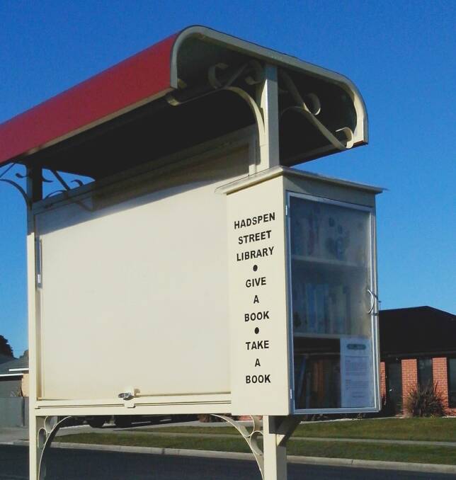 STREET LIBRARY: The alfresco library was installed by Meander Valley Council after a suggestion from local Hapsden resident Nikayla Jones. Picture: Supplied