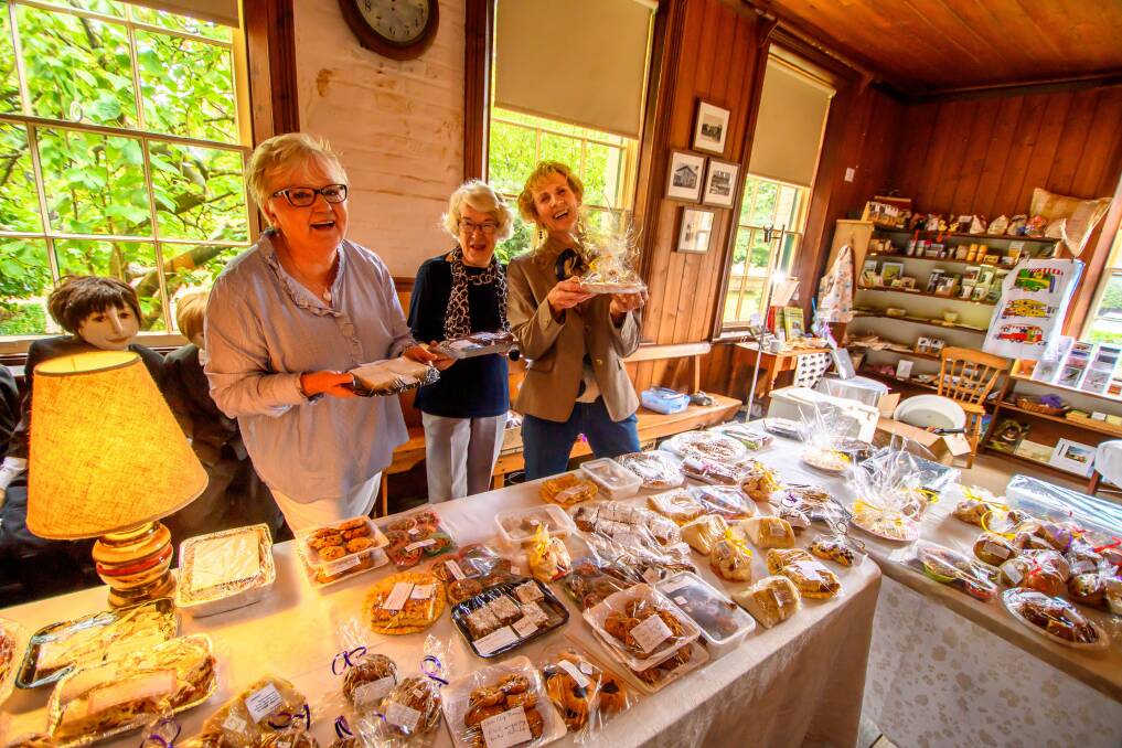 BAKING: Mal Streeter, Margaret Wickens and Claudette Huw are Franklin House volunteers. Picture: Scott Gelston