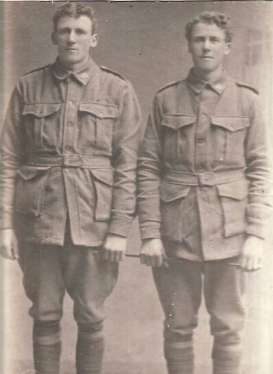 Brothers Alfred and Albert Clark were in the 40th Battalion. Both died on the western front. Picture: Supplied