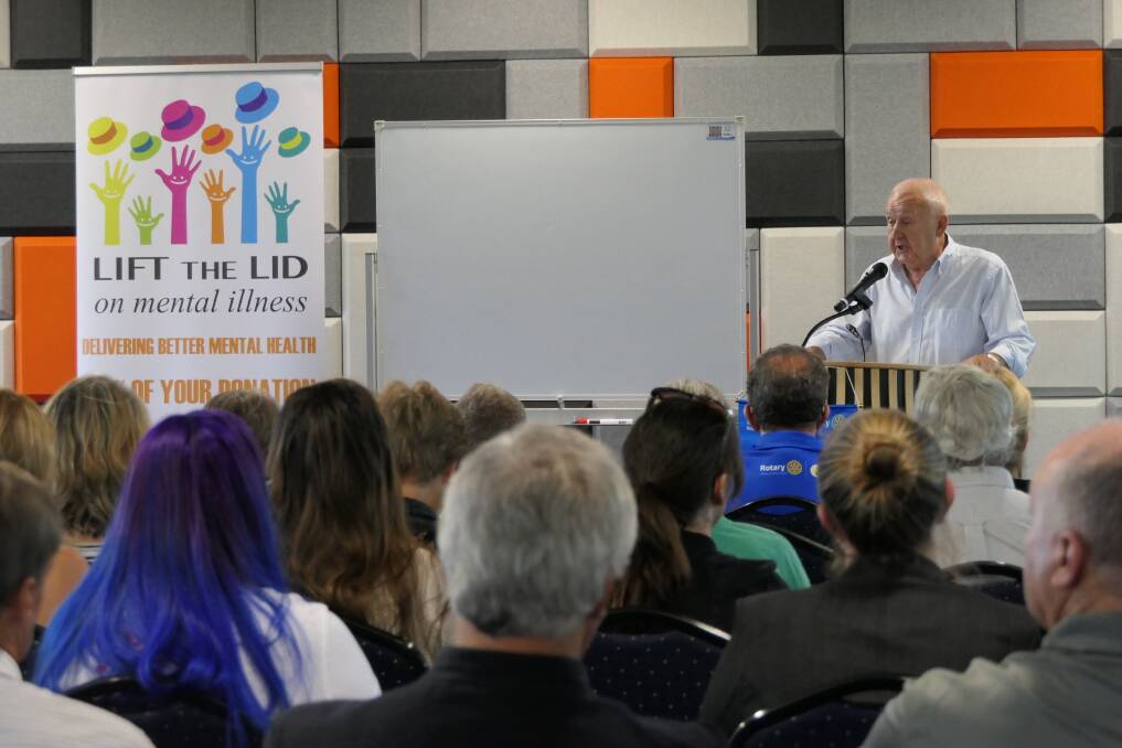 MUSTER: Rotary Club of Ulverstone West member Lindsay Morgan spoke at the event about his battle with depression. Picture: Supplied