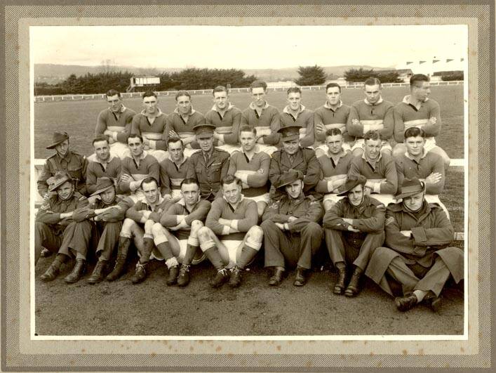 REUNION: Members of the 12/50th Battalion at the Elphin Showgrounds during World War II. The battalion was known as the Launceston Regiment at the time. Picture: Supplied