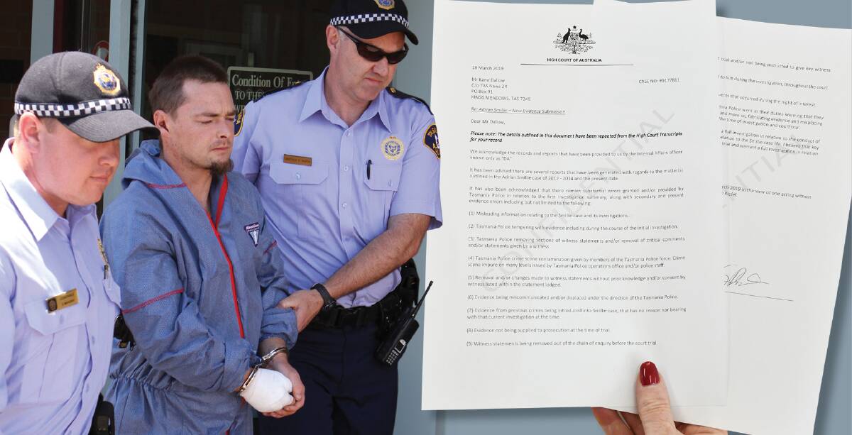 HOPES DASHED: The mother of Adrian Wayne Smillie, who is serving 21 years for a Devonport murder, believed this letter - purporting to be from the High Court - would help set him free. However, the letter has been dismissed as a fake by the High Court.