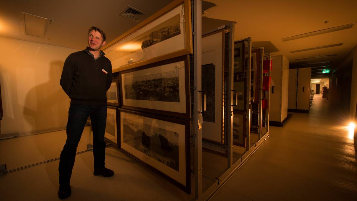 THROUGH THE ARCHIVES: QVMAG history curator Jon Addison in the archive at the Inveresk museum. Picture: Scott Gelston.