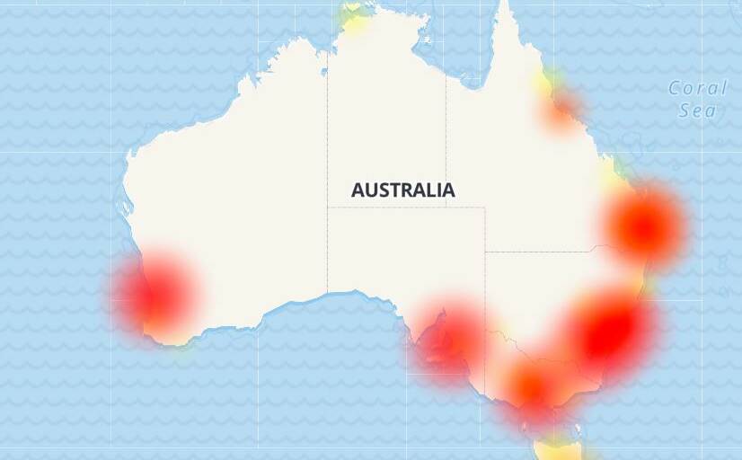 The map on the Aussie Outages website.
