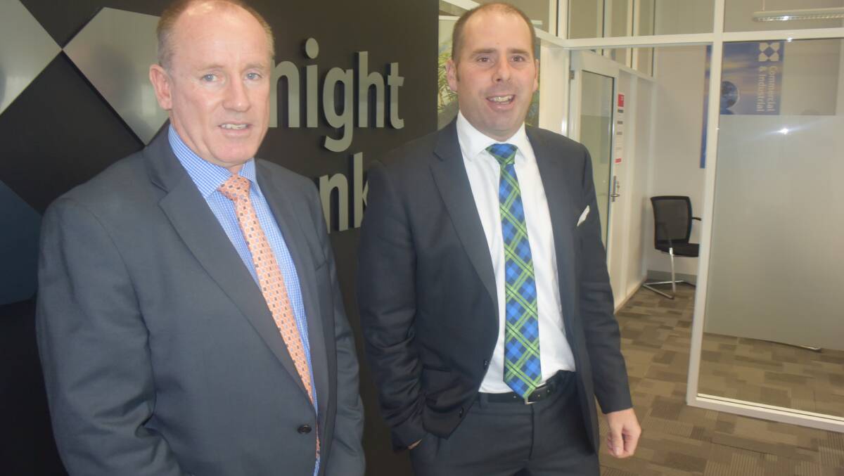 COMING TOGETHER: Knight Frank chief executive Rob Dixon with Sam Woolcock, of Woolcock and Partners Real Estate.