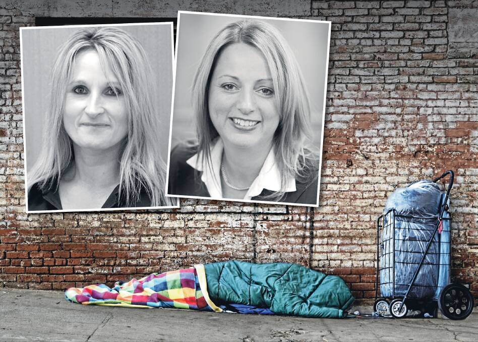 OUTDOOR ASSISTANCE: Bank of Heritage Isle employees Karen Hinds (left) and Chantal Filgate will take part in Thursday's CEO Sleepout.