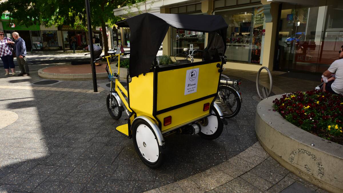 Spotted: Launceston has its own pedicab service. Picture: Paul Scambler