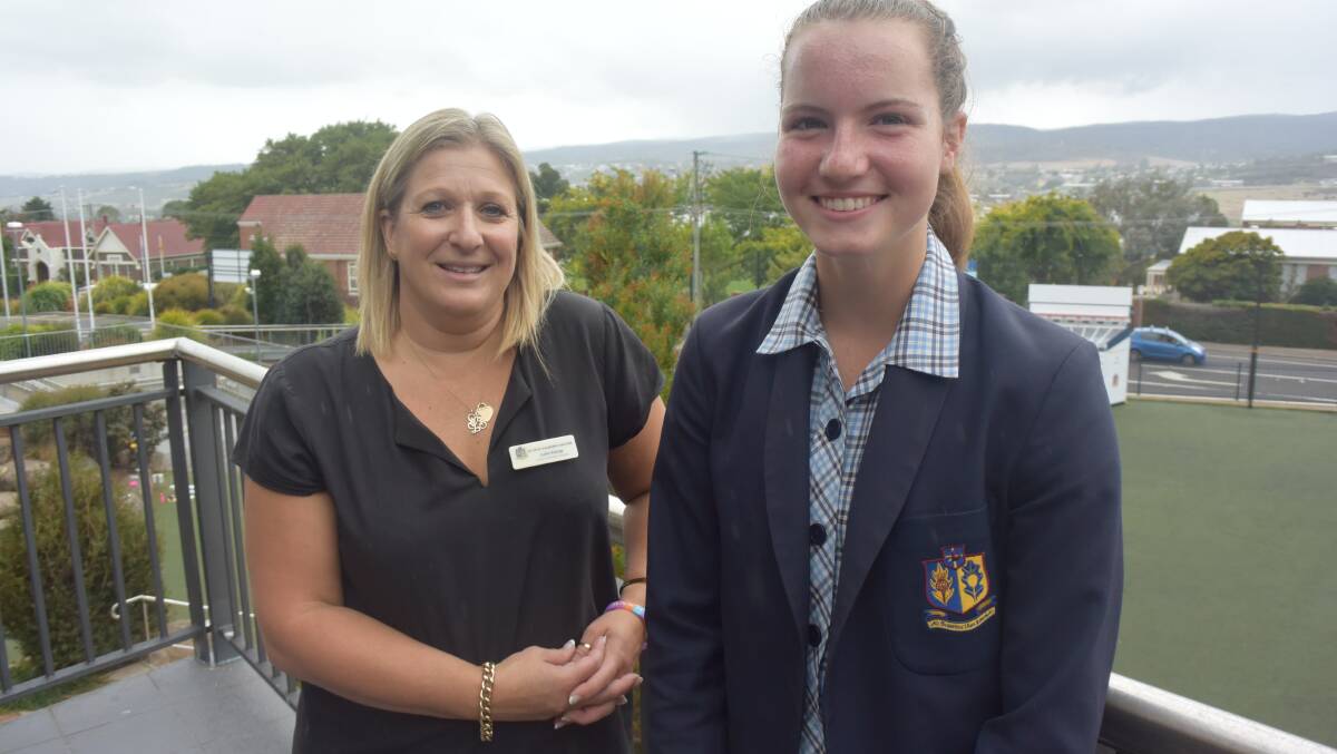 CALL TO ACTION: Scotch Oakburn Middle School head Julie Kemp with grade 8 student Emma Jepson.
