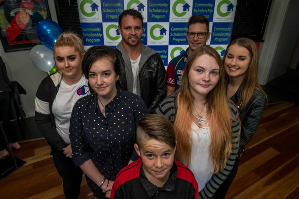 SUPPORTING PROGRESS: Daniel Geale and Zane Littlejohn (back) with Dylan Bird (front), and (from left) Alyssa Mayne, Chanelle Baker, Ellie Abel and Sharni Smith-Frost. Picture: Phillip Biggs