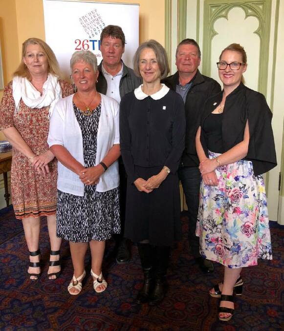 EDUCATION INITIATIVE: Governor of Tasmania Kate Warner (centre) with educators and participants of the 26Ten program at Government House on Friday.