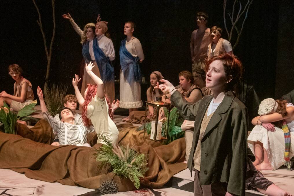 SHOW: Zoe Armitage as Lucina (front right) ahead of Launceston Youth Theatre Ensemble's production of Scenes from Metamorphoses. Picture: Paul Scambler