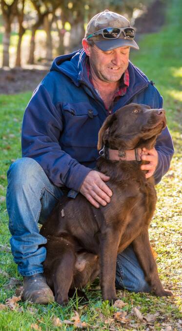 Mark Bowerman and Ace the truffle dog. 