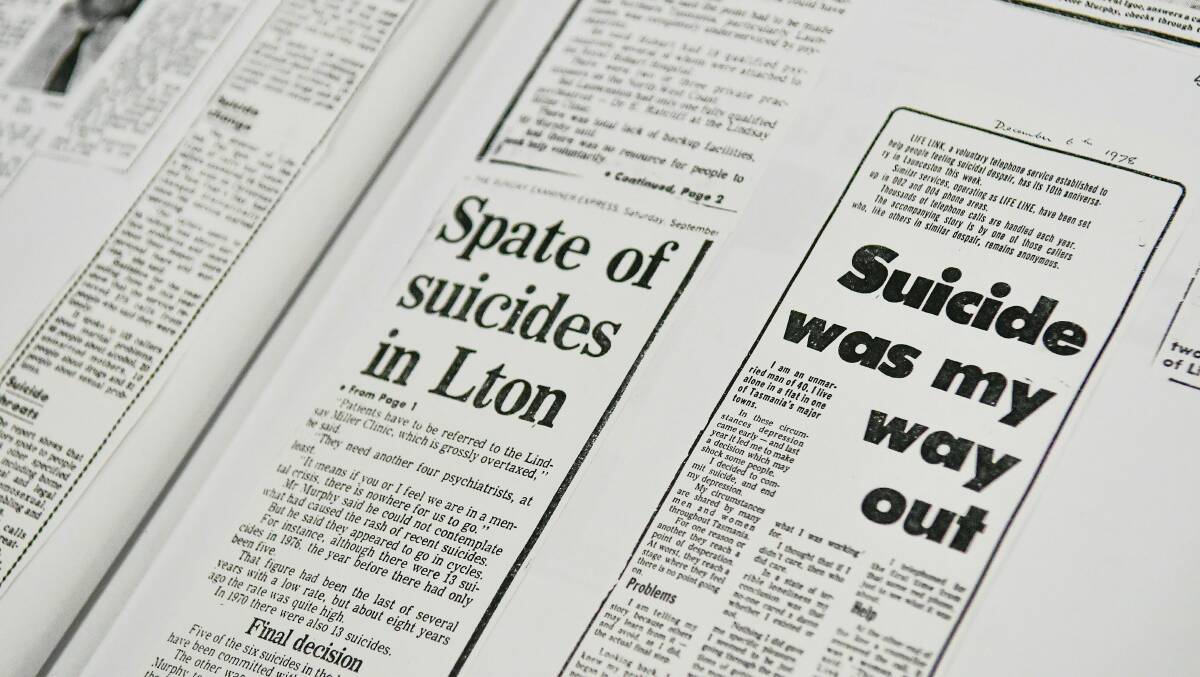 LifeLink Samaritans newspaper clippings from 1978. Picture: Scott Gelston