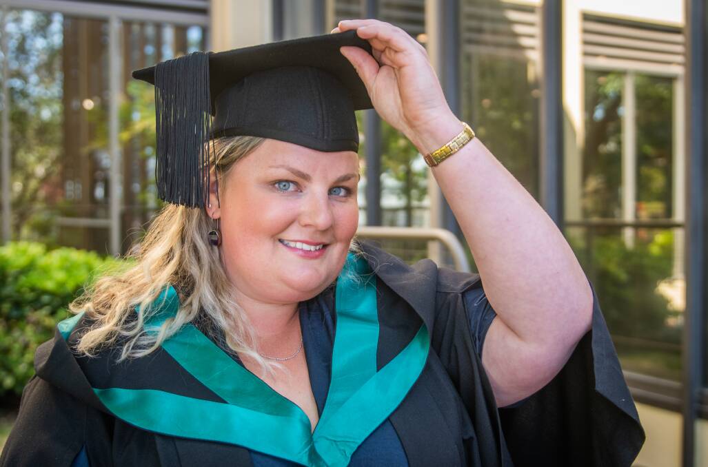 PROUD: Cecilia Archer, of Westbury, graduated with a nursing degree from UTAS on Thursday. Picture: Paul Scambler 
