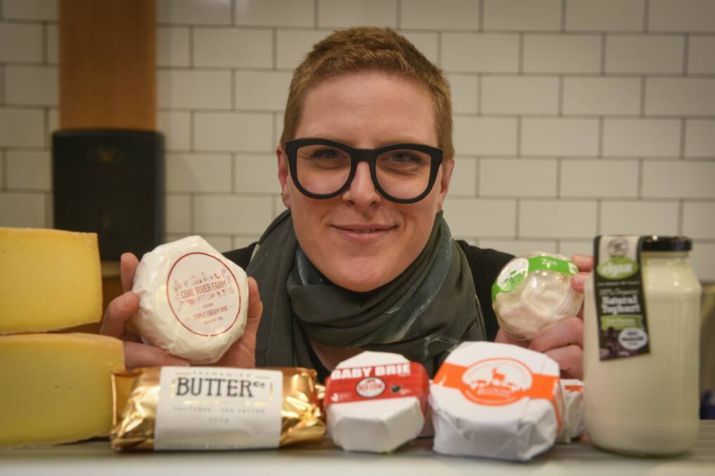 OPEN: Cheese owner Olivia Morrison with a selection of products. Picture: Paul Scambler 