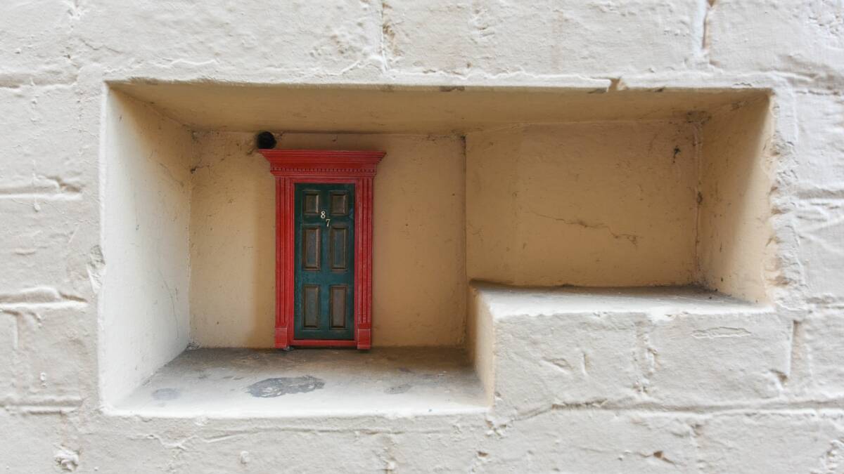 A tiny door was also discovered at Yorktown Square last week, with 18 to be found throughout Launceston. 
