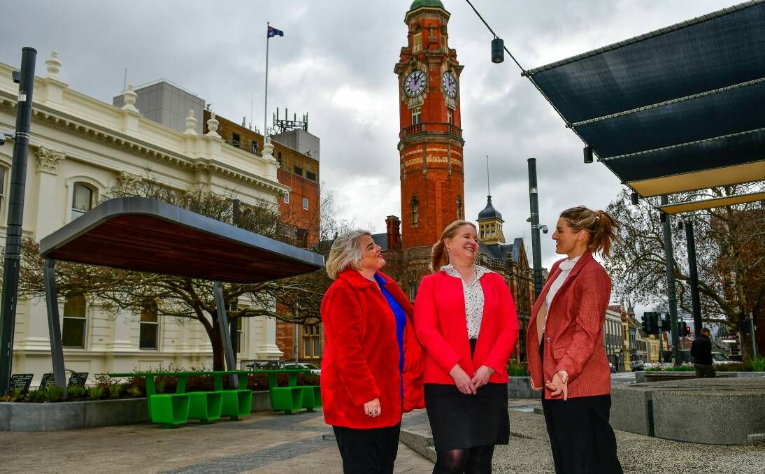 City of Launceston Council's Sarah McCormack, Leanne Hurst and Claudia Taylor, are behind the implementation of the ABCDE model. Picture: Scott Gelston