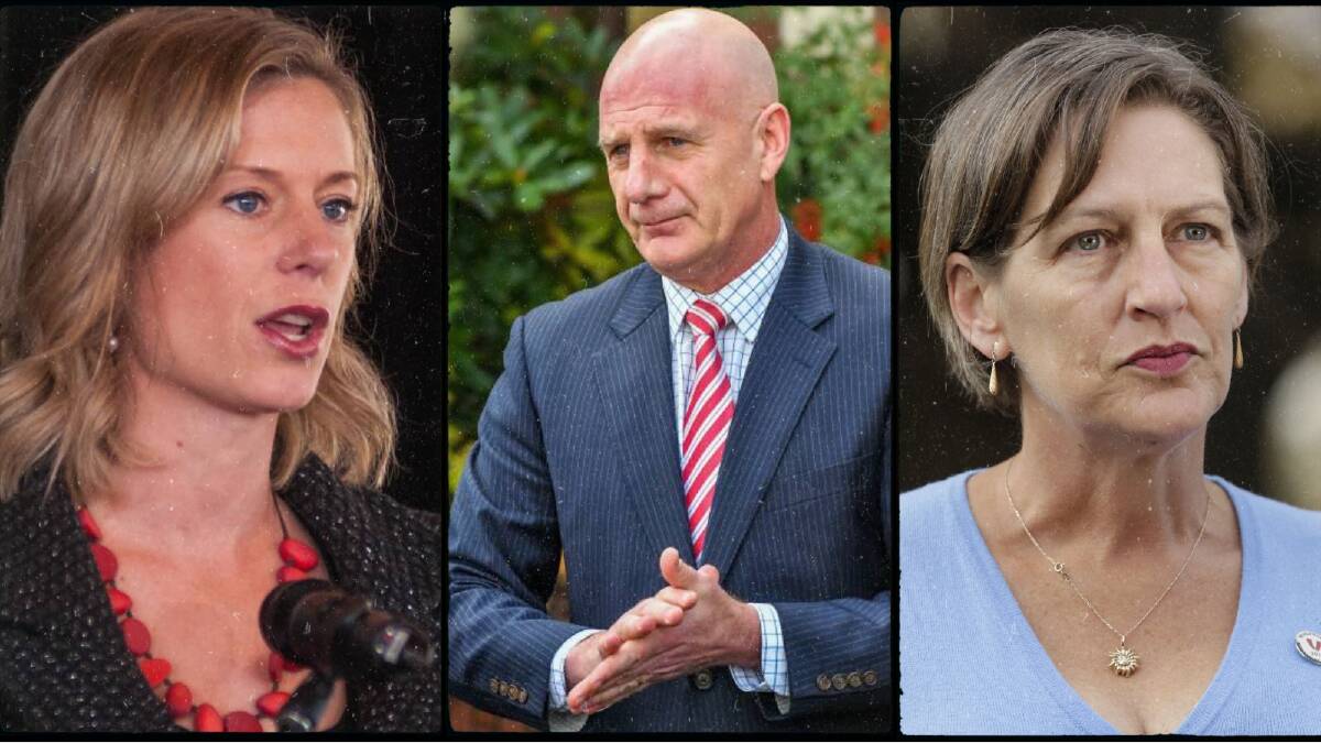 LEADERS: Labor leader Rebecca White, Premier Peter Gutwein and Greens leader Cassy O'Connor all hit the campaign trail on Saturday. 
