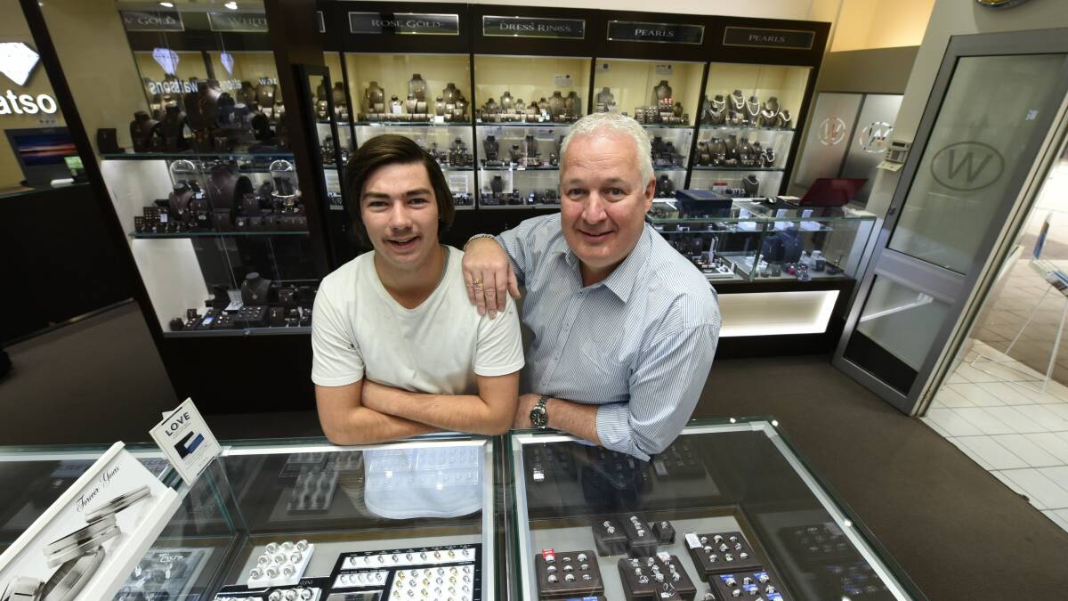 FAMILY: Josh and Neil Watson are continuing a proud family legacy at Watsons Jewellers. Picture: Paul Scambler 