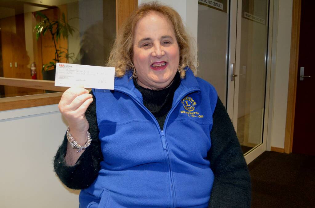 GOOD CAUSE: Launceston Windmill Hill Lions Club president Linda Dilworth recently donated $1000 to the Winter Relief Appeal, on behalf of the club. Picture: Jessica Willard 