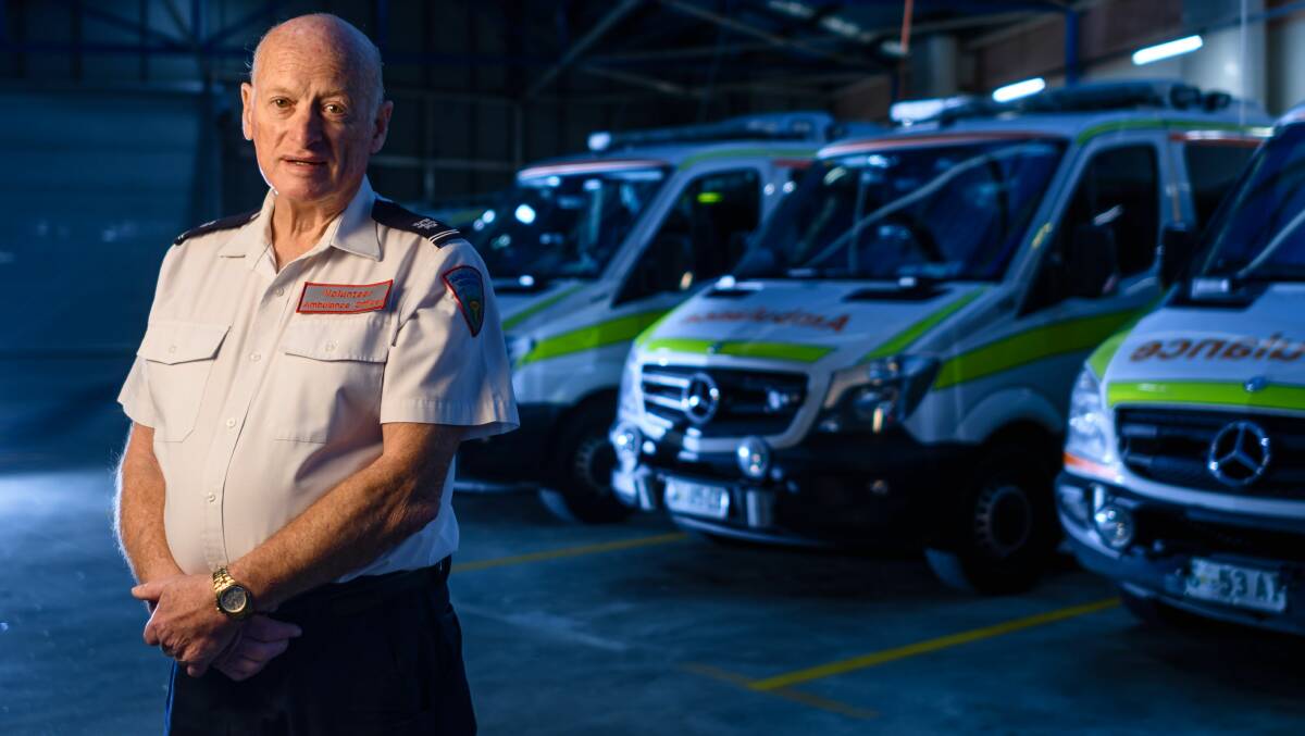 SERVICE: John Edelsten, 80, of Legana, has retired as Tasmania's oldest volunteer ambulance officer after five years on the job. He is now calling on more people to take up a volunteer position. Picture: Scott Gelston 