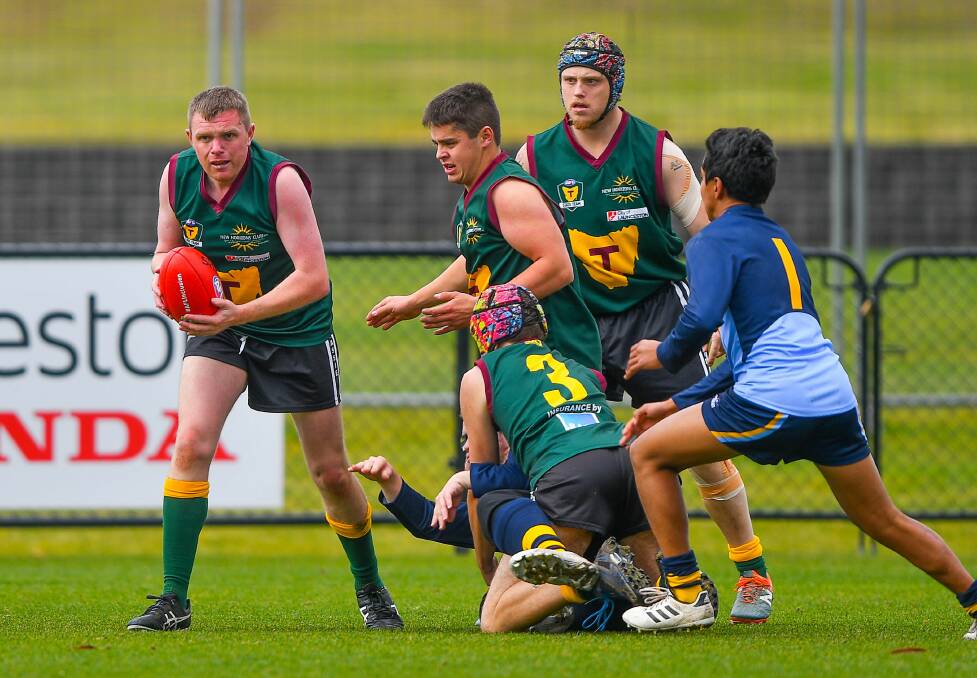Wednesday's action during the National Inclusion Carnival division 2 match between Tasmania and New South Wales. 