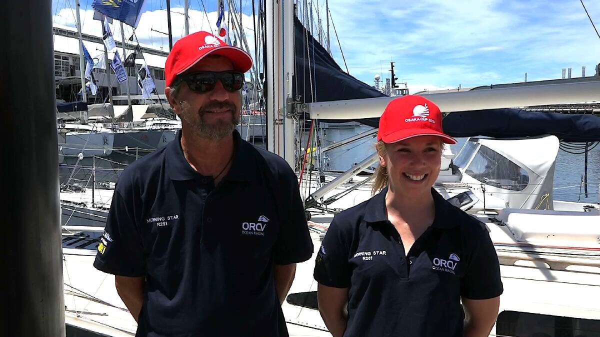 SUCCESS: Morning Star skippers Peter Brooks of Port Dalrymple Yacht Club and Jo Breen of Tamar Yacht Club, are leading the Melbourne Osaka Cup. Picture: Supplied 
