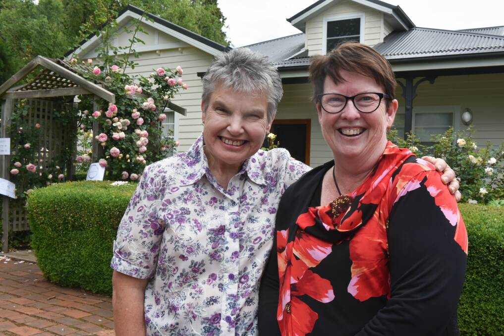 GOOD CAUSE: Aileen Timmerman with Lynn Presnell of Hattondale Farm, which hosted the annual Friend's of Clifford Craig garden fete on Saturday. Picture: Neil Richardson 