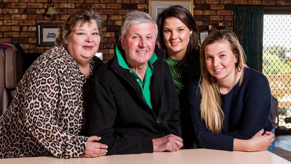 SUPPORT: Roseanne, Terry, Erin and Sophie Roles, at their Deloraine home. Pictures: Phillip Biggs 