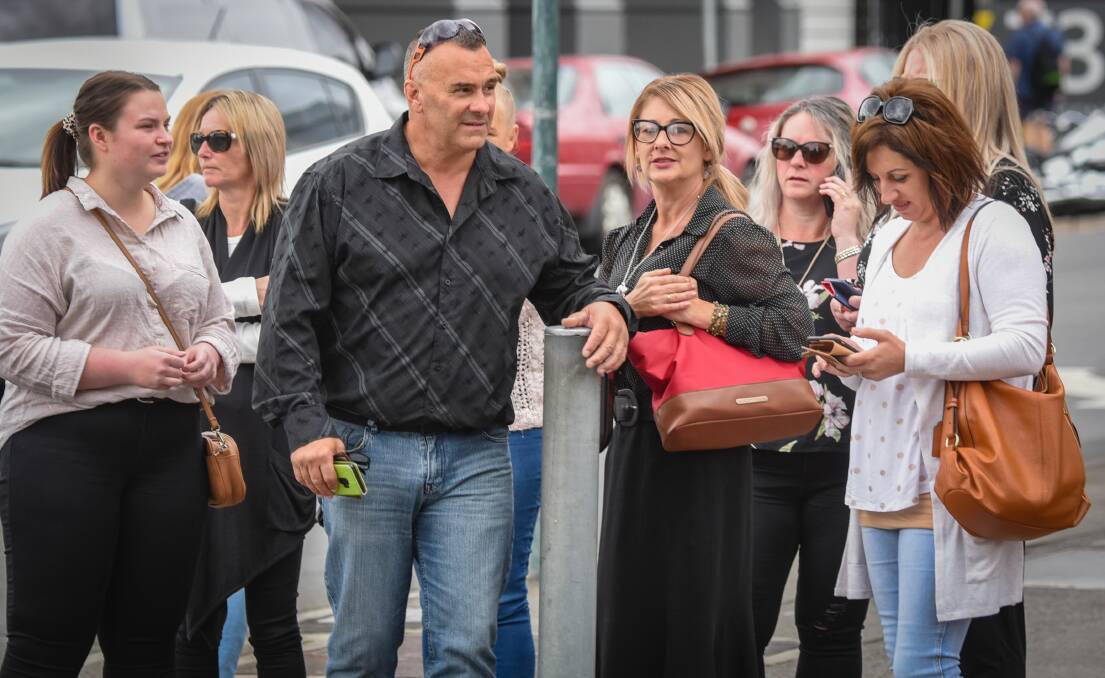 Lisa Maree Doolan and her supporters leaving the Launceston Supreme Court on Tuesday. Picture: Paul Scambler 