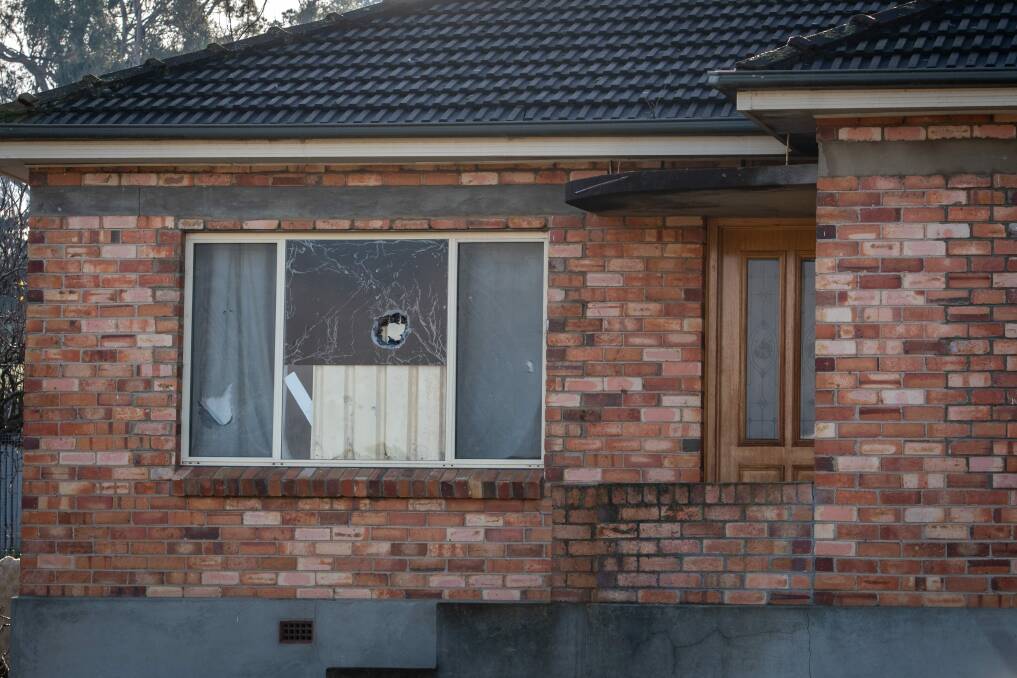 The St Leonards home that was shot at on Friday morning. Picture: Paul Scambler