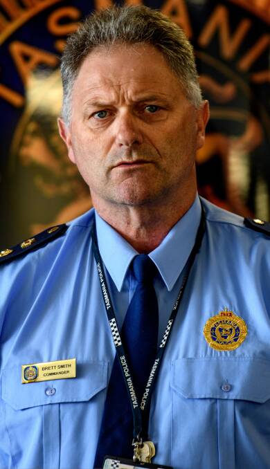 Tasmania Police Commander Brett Smith.