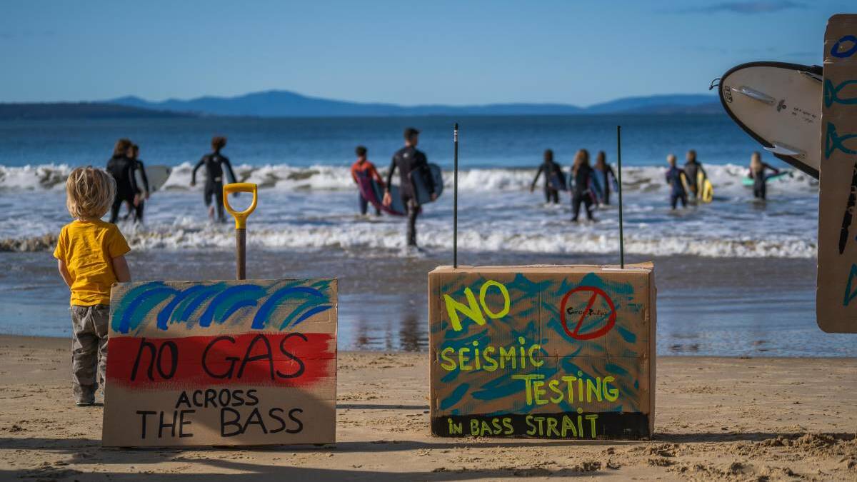 King Island residents protest seismic testing