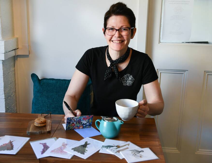 Tisane Tea Room owner Annie Burns is encouraging customers to write a letter while enjoying a cuppa. Pictures: Neil Richardson 