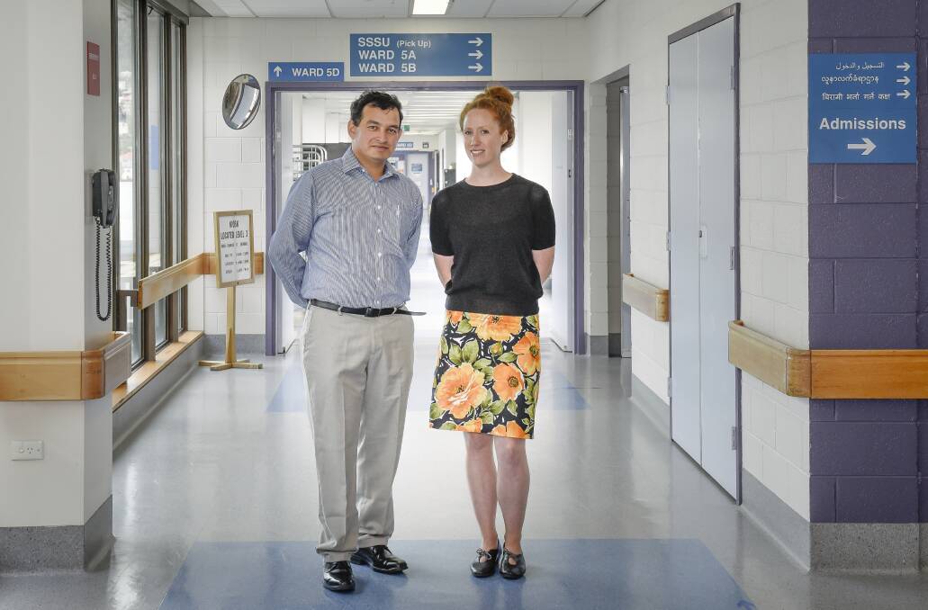 TEAM: Launceston neurologists Dr Aaron de Souza and Dr Lauren Giles, are leading the trial exploring treatment options for MND. Picture: Craig George 