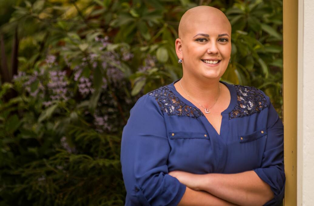 BRAVE: Jessica Moss-Farley, 26, of Launceston was diagnosed with Alopecia Areata in November, but says she is no longer letting the disease control her life. Picture: Phillip Biggs 