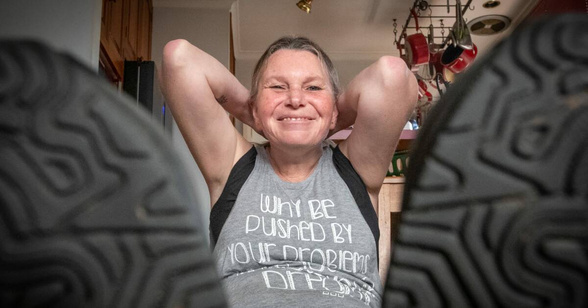 CAUSE: Michelle Baldwin, of Summerhill, is taking part in the Prostate Cancer Foundation's Sit-Up 45 Challenge. Picture: Paul Scambler 
