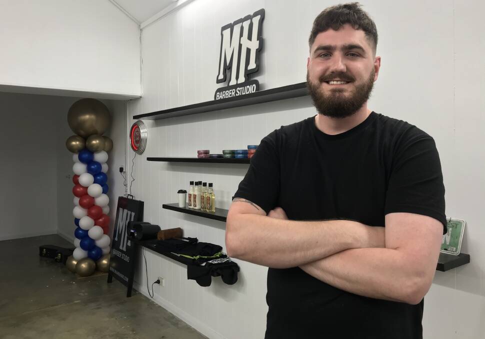 PROUD: Launceston barber Josh Mahoney has made his dream of opening his own business a reality. Picture: Jessica Willard 