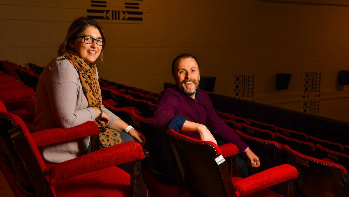 GOOD CAUSE: The Examiner editor Courtney Greisbach with the Star Theatre co-owner Ben Davis. Picture: Scott Gelston 
