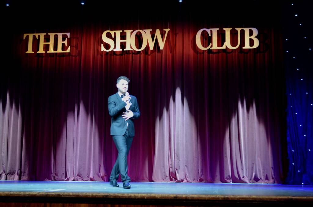 Mathew Tomlin at Thursday night's dress rehearsal for The Show Club at Albert Hall. Picture: Jessica Willard 
