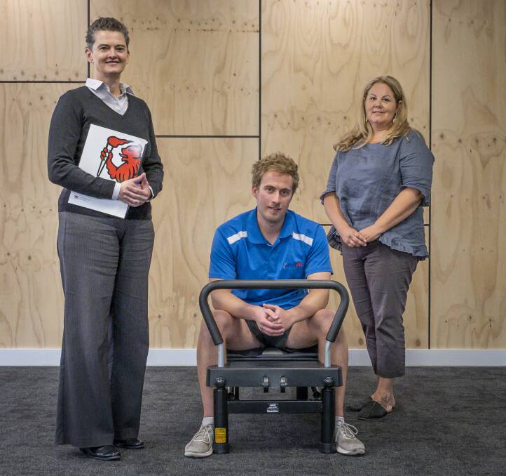 EXCITED: School of Health Sciences head Professor Nuala Byrne, Physiotherapist David Sluis and Physiofit owner Lisa Banfield. Picture: Craig George