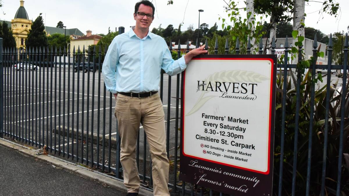 EXCITED: Simon McInerney is the new president of the Harvest Launceston Community Farmers Market. Picture: Neil Richardson