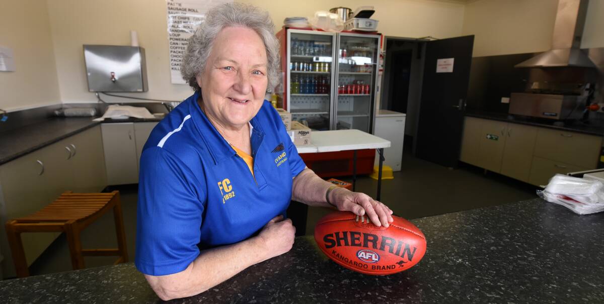 FRIENDLY FACE: Evandale Football Club's Lyn Rigby has manned the kiosk for the past 30 years. 
Pictures: Paul Scambler 
