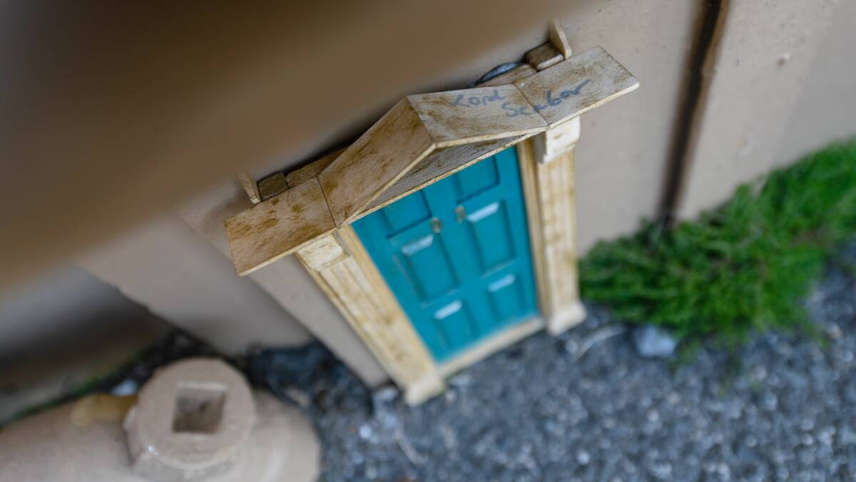 ART: One of Lord Scabar's tiny doors, located on Brisbane Street. Picture: Scott Geslton 