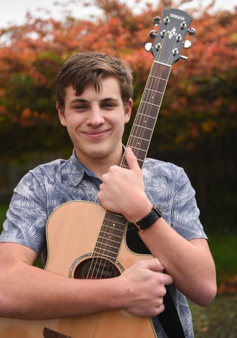 SKILL: Launceston's Ryan Phelps uses music to help cope with his Tourette Syndrome. Picture: Paul Scambler 