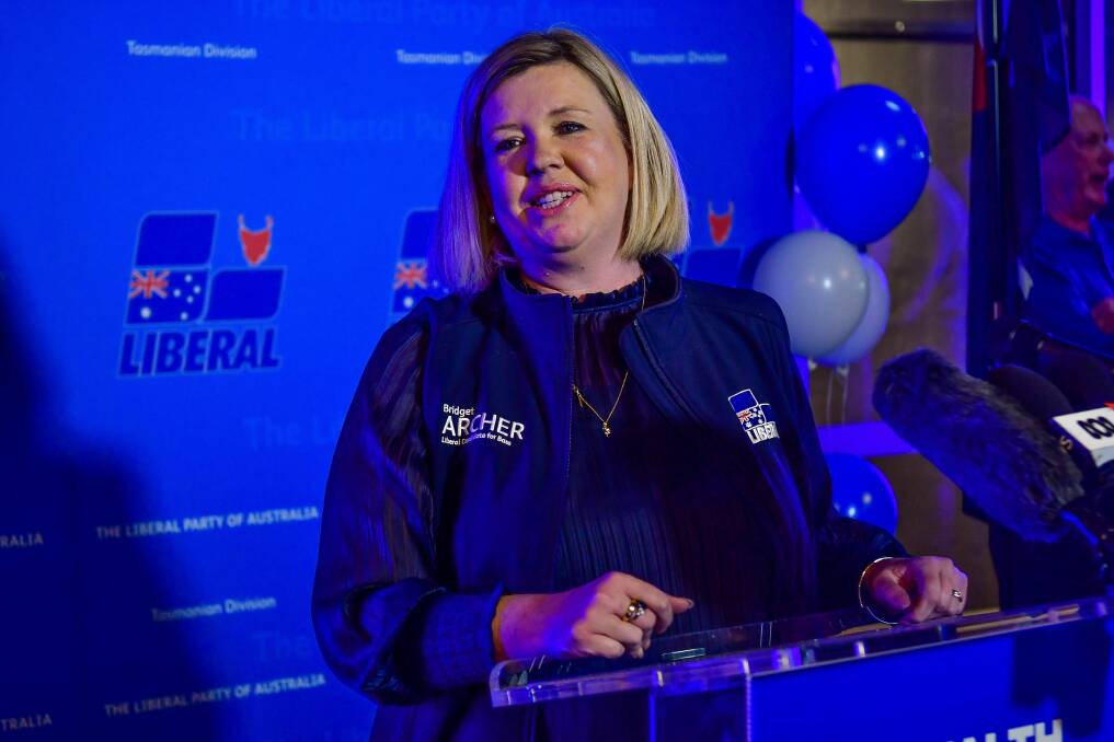 There were plenty of cheers when Bridget Archer arrived at the Liberal party's election function at Peppers Silo Hotel. On the other side of town, Ross Hart conceded to his Labor supporters at Invermay Bowling Club. Pictures: Matt Dennien and Scott Gelston 