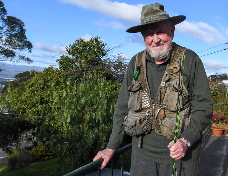 GONE FISHIN: Launceston fisherman Tony Ritchie is ready to hit the water for the official start of trout season. Picture: Neil Richardson 